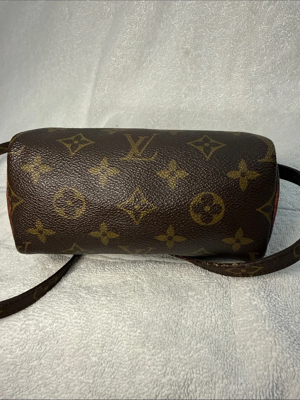Louis Vuitton Mini Speedy Satchel and Authentic Louis Vuitton strap